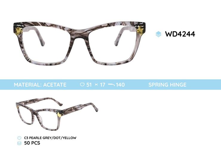 Plastic acetate eyeglasses frame for women WD4244