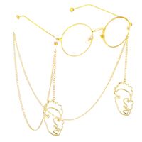 Metal non-slip chain, with pendant cross with mask, for glasses and masks GL733