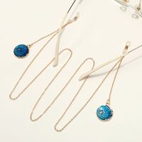 Gold-colored metal non-slip chain, with a starry sky, for glasses and masks GL1841