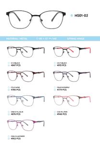 Металлическая оправа с дужками из пластика TR-90 HS01-02