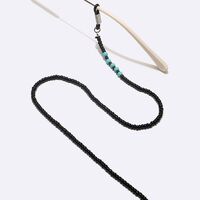 Black plastic non-slip bead chain, for glasses and masks GL1115-2
