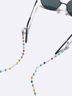 Glasses chain with colored glass rhinestones GM144