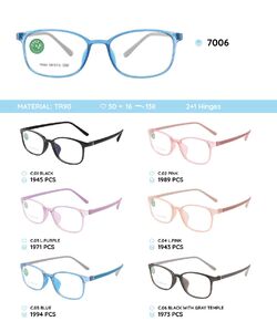 TR90 plastic eyeglasses frame for kids 7006TR