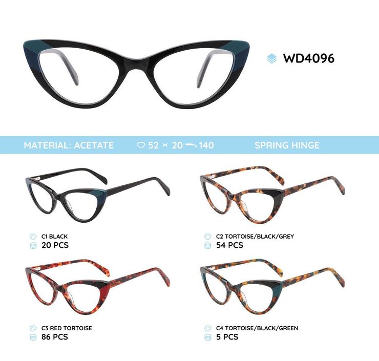 Plastic frames for glasses acetate material WD4096