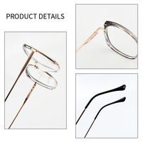 Combined frame (metal + TR90) or glasses with blue light protection, with spring hinges FA87200
