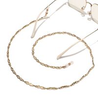 Gold-colored metal non-slip chain, with number 8, for glasses and masks GL1545