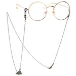 Bronze-colored metal non-slip chain, with a triangle, for glasses and masks GL134