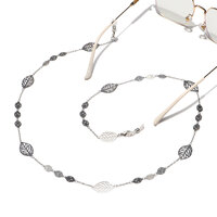 Fashion black pearl glasses chain GL1220