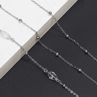 Metal non-slip chain, with crystal beads, for glasses and masks GL618