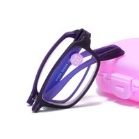Plastic folding reading glasses KY024 with Blue ray cut protection and case, diopters from +1.00 to +4.00, RMC=62-64
