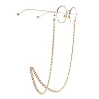 Gold-colored metal non-slip chain, with pearl, for glasses and masks GL973