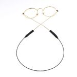 Black-colored metal non-slip chain, for glasses and masks GB025