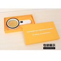 Magnifier with universal backlight, magnifying glass with handle 2288-90-XX, diameter: 90 mm, magnification: 10X