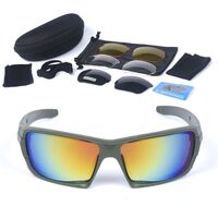 Safety shockproof tactical goggles +3 caps 战术-全框-套装