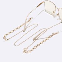 Gold-colored metal non-slip chain, with round, for glasses and masks GL1493