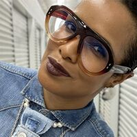 Plastic glasses with blue light protection for women M366-PN