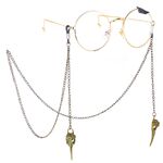 Metal non-slip chain, with hollow beak suspension, for glasses and masks GL198