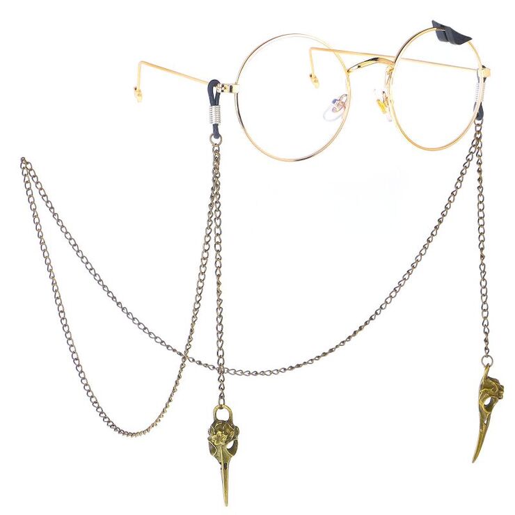 Metal non-slip chain, with hollow beak suspension, for glasses and masks GL198