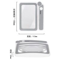 Magnifier with universal backlight, magnifying glass with handle 10863-10LC-XX, size: 108*63 mm, magnification: 4X