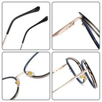 Combined frame (metal + TR90) or glasses with blue light protection, with spring hinges FA87241