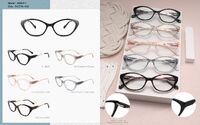 Plastic acetate frame for women, with spring hinges Big City MS8411