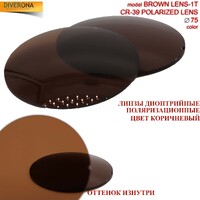 Polarized plastic lenses Ø75 mm POLARIZED BROWN LENS-1T (price is for 1 pair)