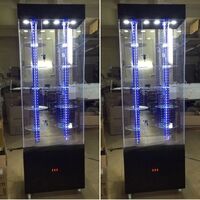 Acrylic floor rotating display stand for glasses, frames, cases and accessories with 2 columns 18006F-2, size 176 * 58 cm