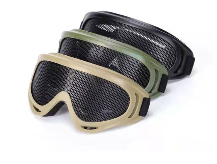 Wind and sand proof double lens black goggles X400