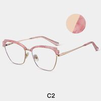 Combined frame (metal + TR90) or glasses with blue light protection, with spring hinges FA87276