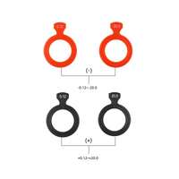 Spherical and cylindrical lenses with a plastic rim for trial lens set