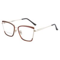 Combined frame (metal + TR90) or glasses with blue light protection, with spring hinges FA87104