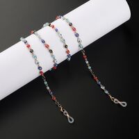 Металлическая нескользящая золотая цепочка, с цветными глазками, для очков и масок GL954