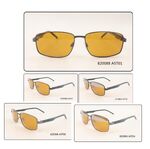 Metal polarized sunglasses with yellow lenses for drivers PaulRolf 820088