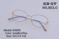 Metal ultrathin frames Wilibolo, with rhinstones K9859