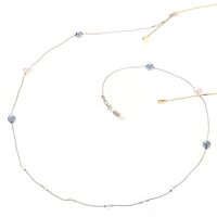 Металлическая нескользящая цепочка, с жемчугом, для очков и масок GL082