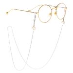 Metal non-slip chain, with pearls, for glasses and masks GL232