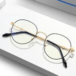 Metal glasses with blue light and UV protection 9648-3-GT