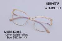Metal ultrathin women's frame with spring hinges Wilibolo K9865