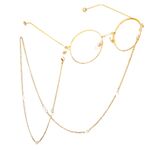 Metal non-slip chain, with pearl, for glasses and masks GL709