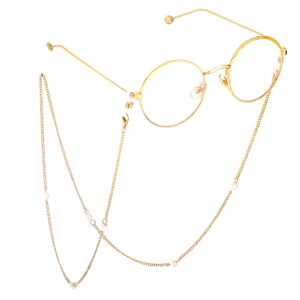 Metal non-slip chain, with pearl, for glasses and masks GL709