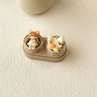 Mini soft contact lens kit retractable W-CT19蝴蝶结花熊