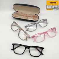 Ready-made plastic frame glasses Vizzini V8009, lens white, diopters from -4.00 to +4.00 (stap 0.25 +and-)