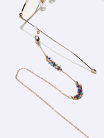 Orange large acrylic glasses chain GB117