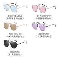 Очки металлические фотохромные с защитой от синего света 9655-GT