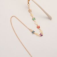 Gold-colored metal non-slip chain, with colorful and hollow butterfly, for glasses and masks GL1850