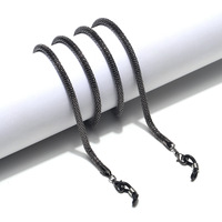 Stainless steel glasses chain with hearts and stars GL1309