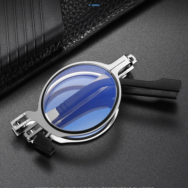 Plastic reading  glasses folding with case 6029-皮套, diopters from +1,00 to +4.00 RMC=62-64