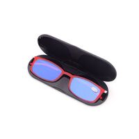 Plastic reading pince-nez glasses with case 6012-铁盒, diopters from +1.00 to +3.50, RMC=62-64