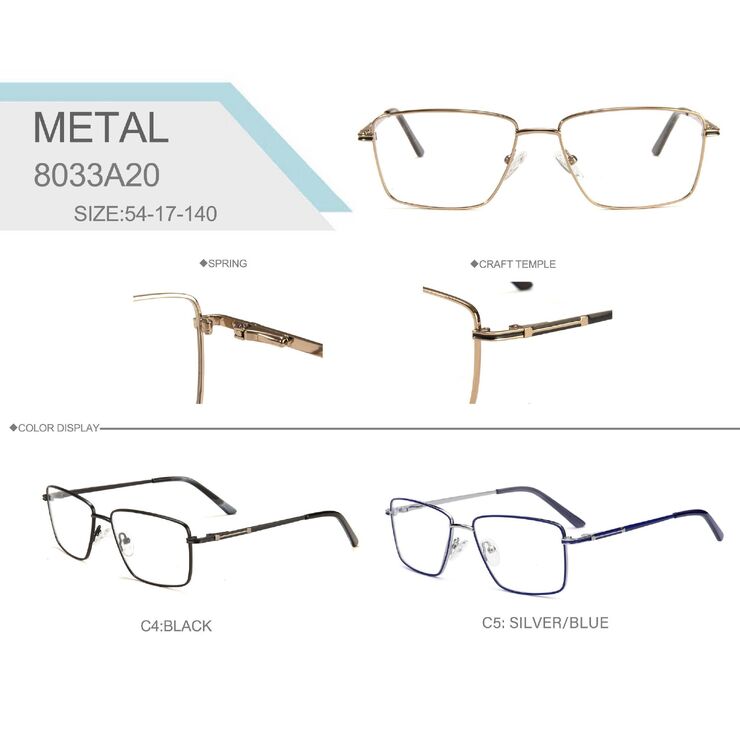 Metal frames for glasses Big City 8033A20