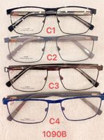 Metal frame for glasses with spring hinges 1090B